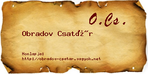 Obradov Csatár névjegykártya